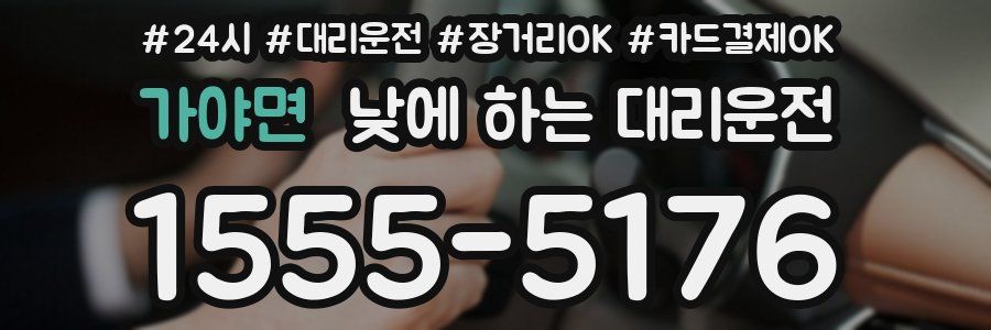 가야면 낮에 하는 대리운전