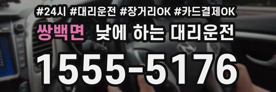 쌍백면 낮에 하는 대리운전