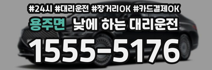 용주면 낮에 하는 대리운전