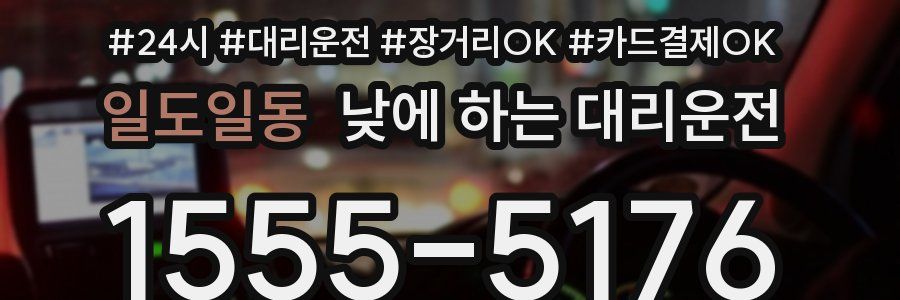 일도일동 낮에 하는 대리운전