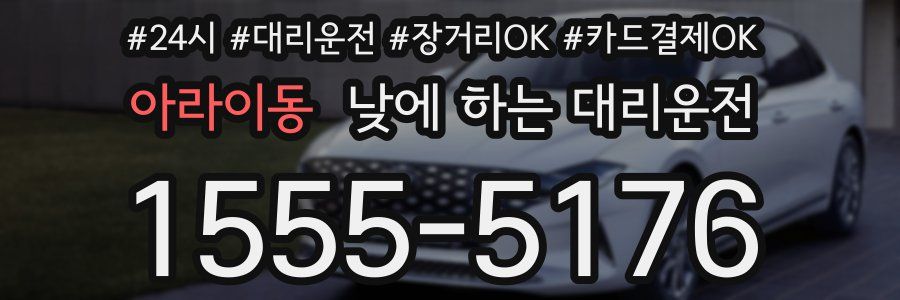 아라이동 낮에 하는 대리운전