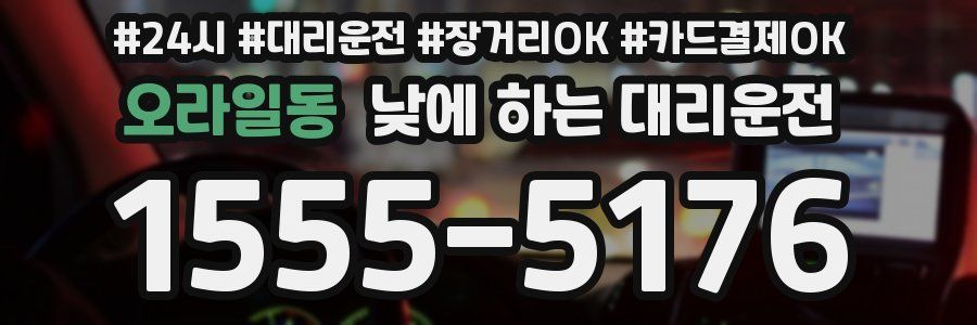 오라일동 낮에 하는 대리운전