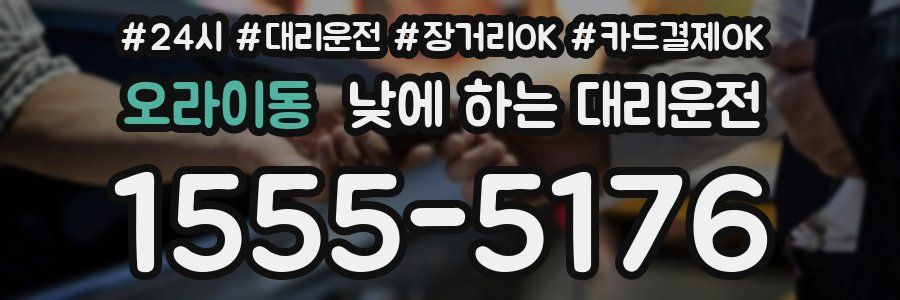 오라이동 낮에 하는 대리운전