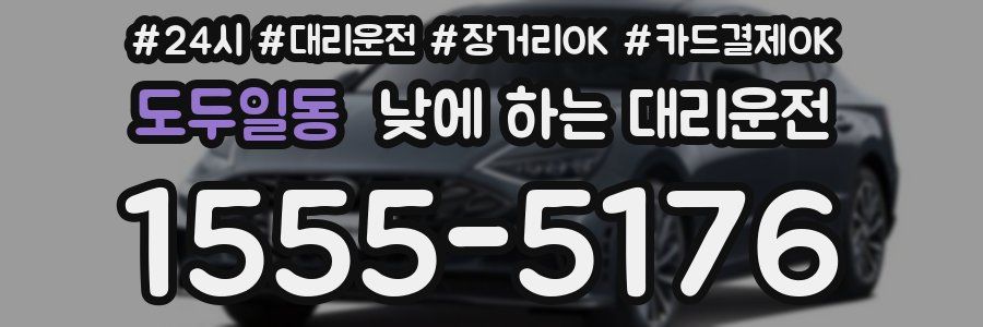 도두일동 낮에 하는 대리운전