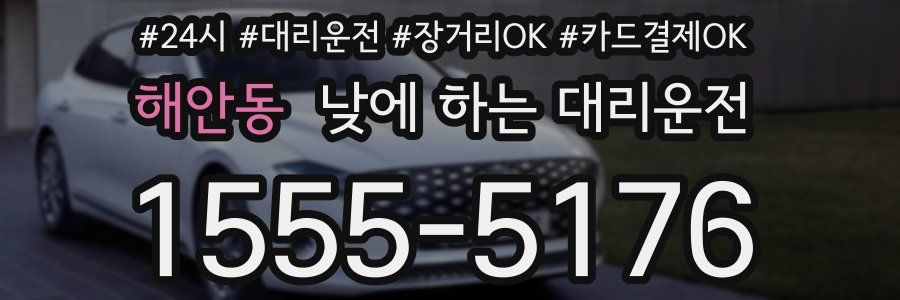 해안동 낮에 하는 대리운전