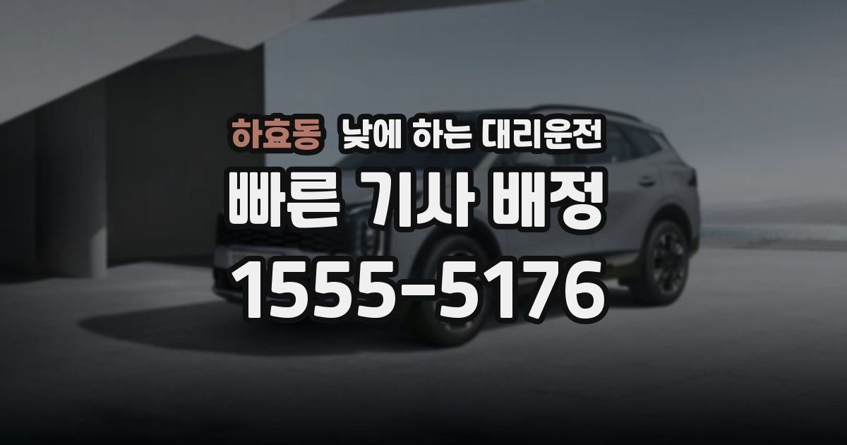 하효동 낮에 하는 대리운전