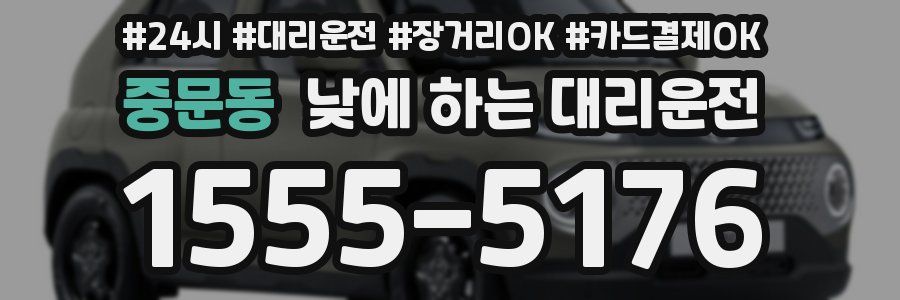 중문동 낮에 하는 대리운전
