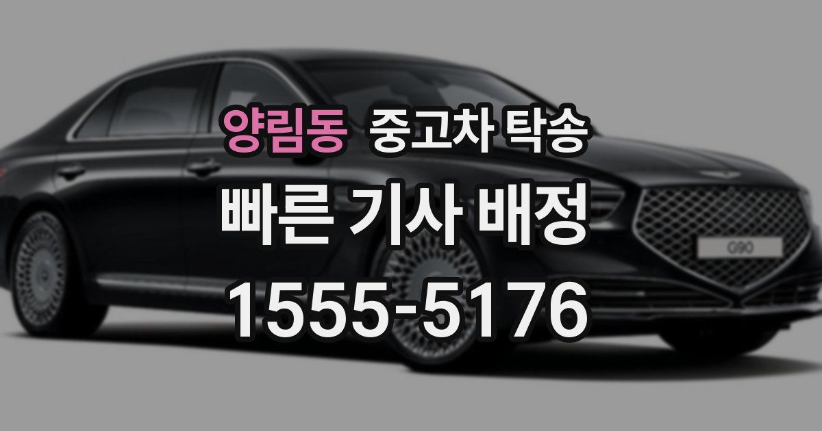 양림동 중고차 탁송