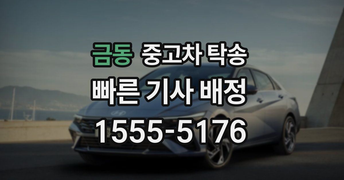 금동 중고차 탁송