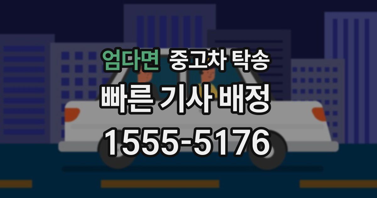 엄다면 중고차 탁송