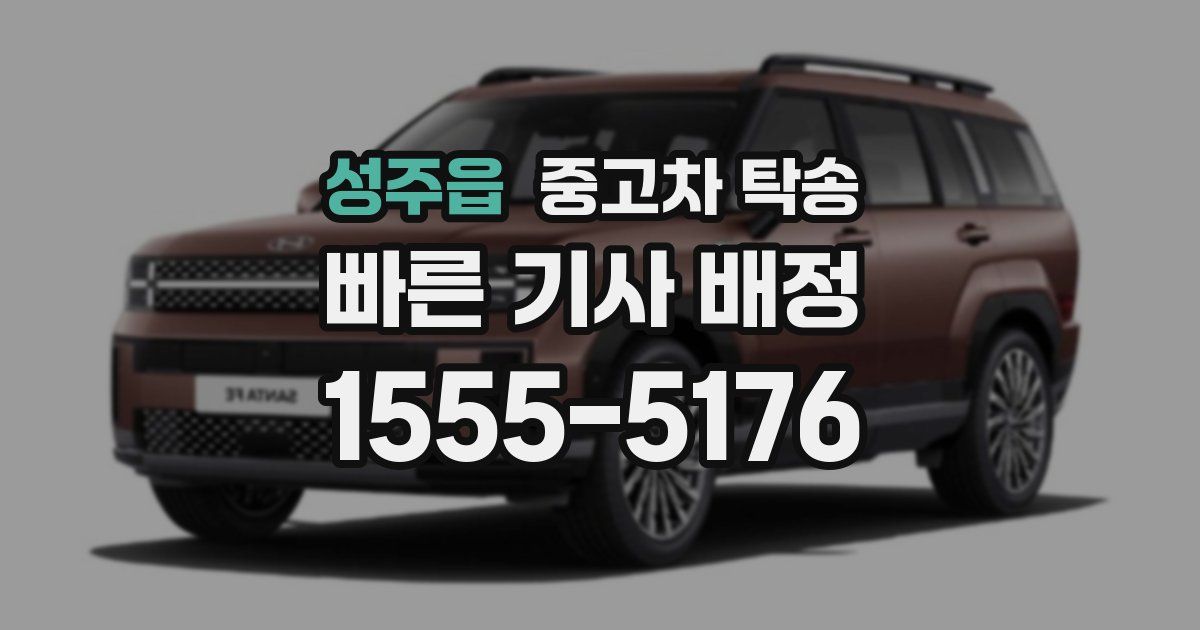 성주읍 중고차 탁송