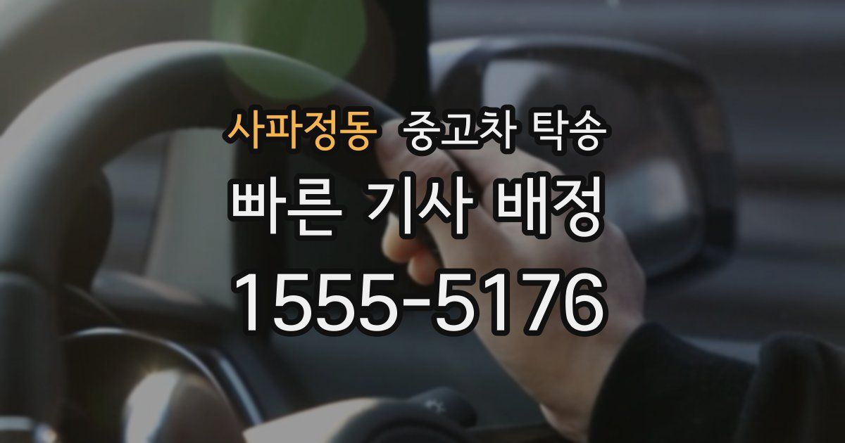 사파정동 중고차 탁송
