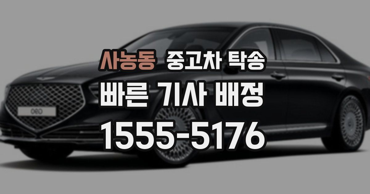 사농동 중고차 탁송