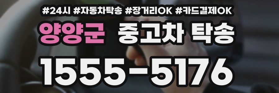 양양군 중고차 탁송