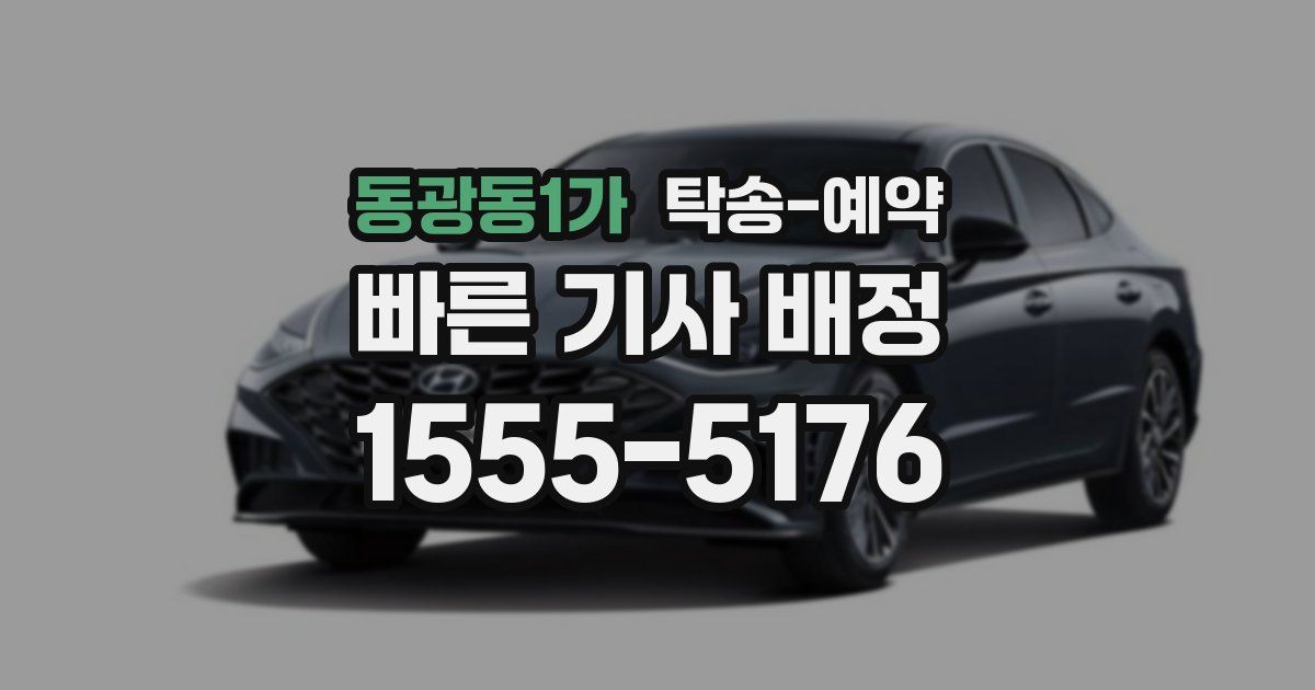 동광동1가 탁송 예약