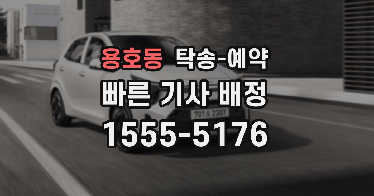 용호동 탁송 예약
