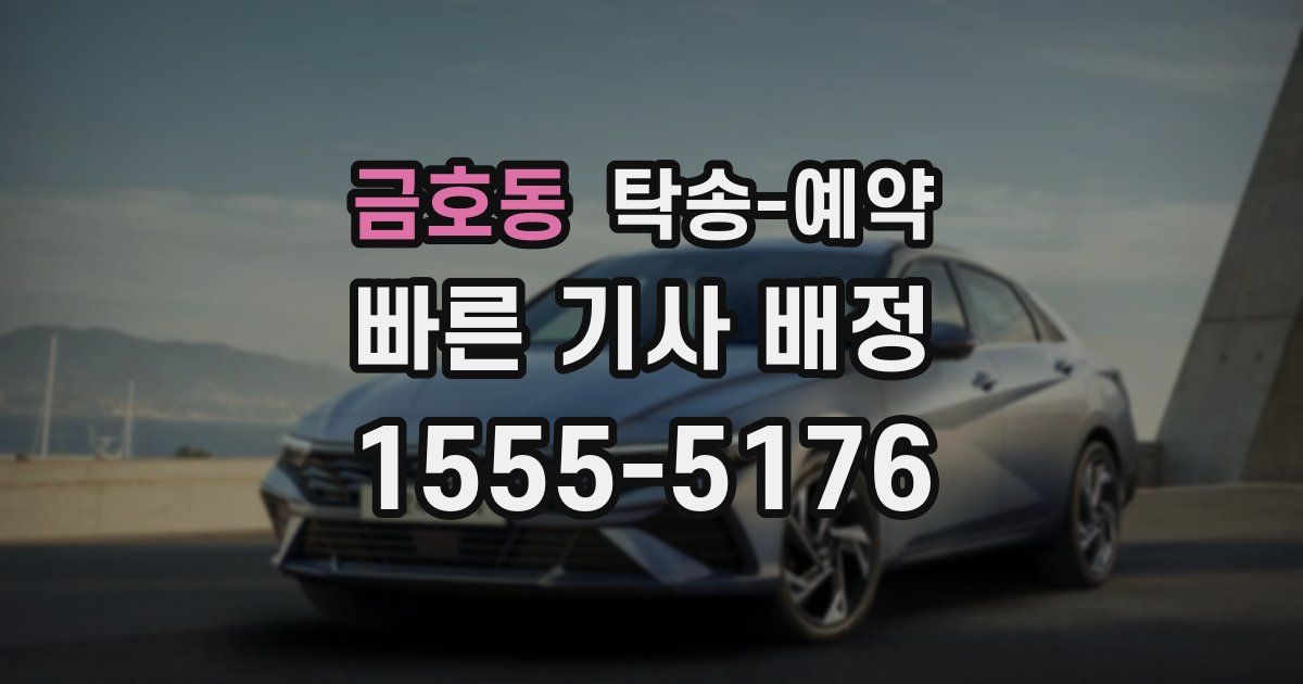 금호동 탁송 예약