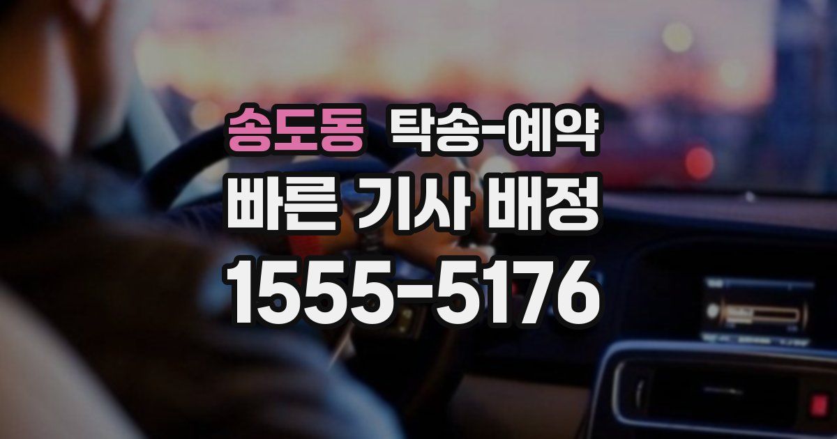송도동 탁송 예약