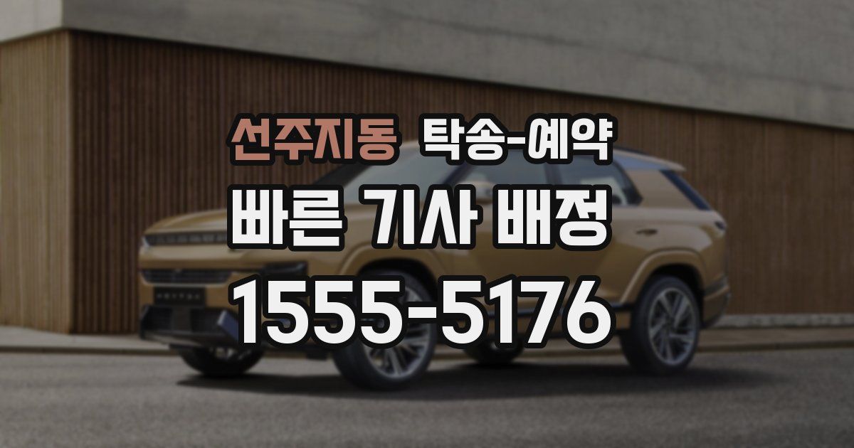 선주지동 탁송 예약