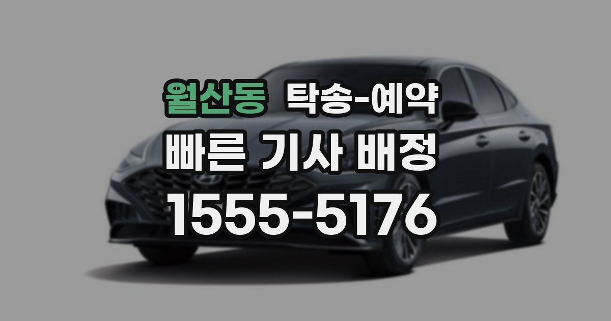 월산동 탁송 예약