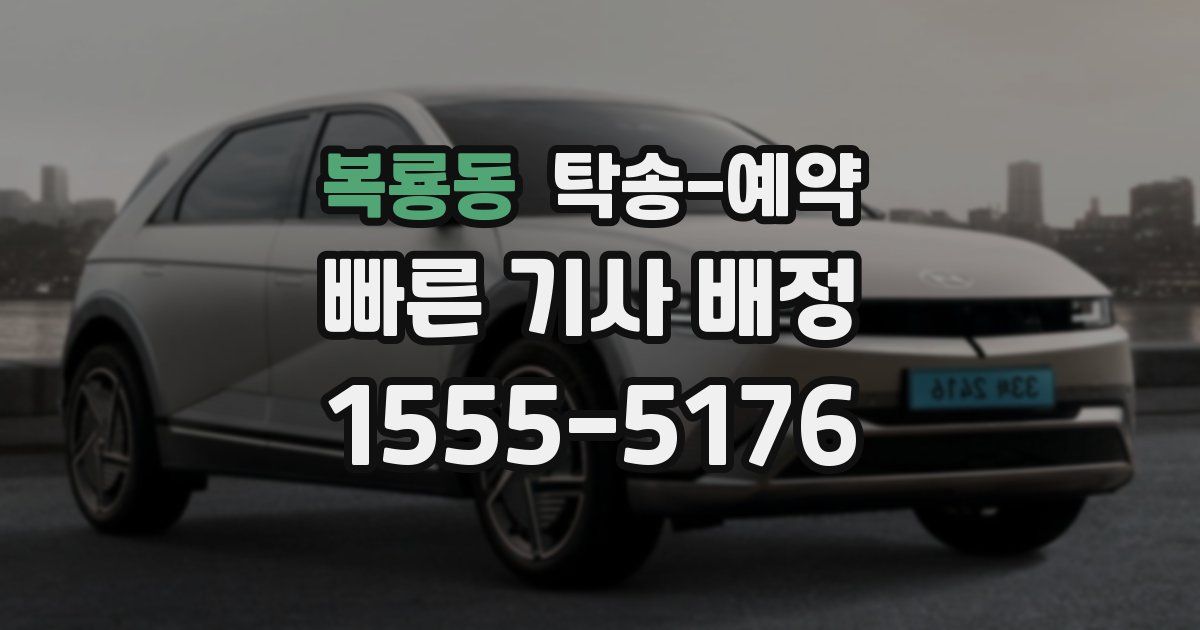 복룡동 탁송 예약