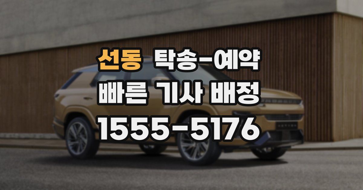 선동 탁송 예약