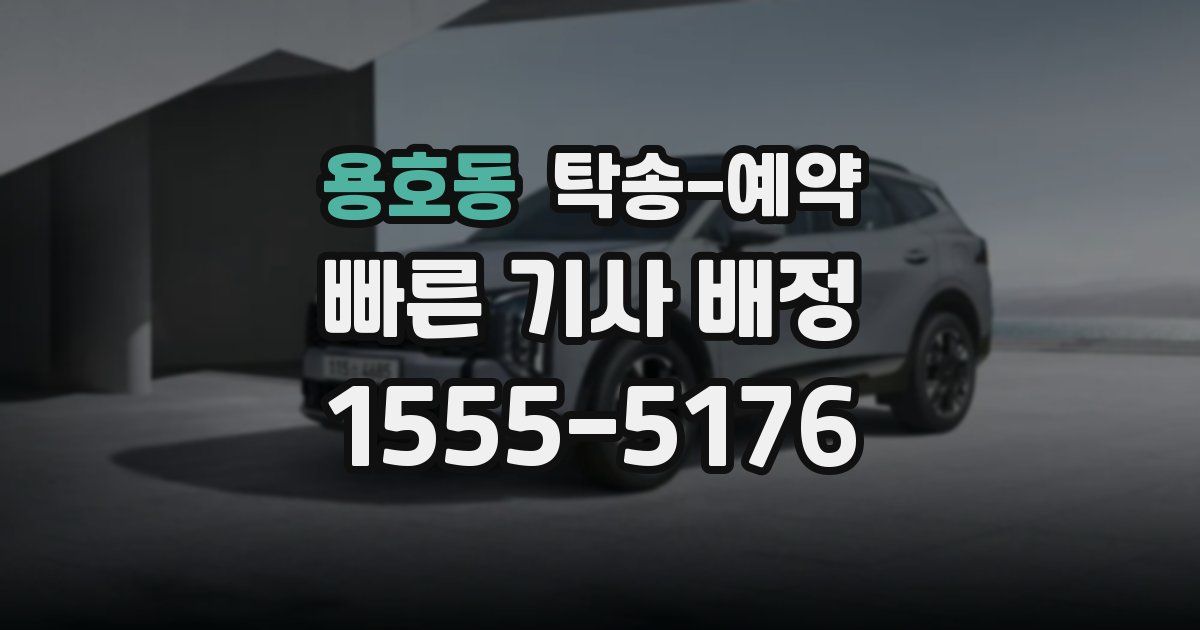 용호동 탁송 예약
