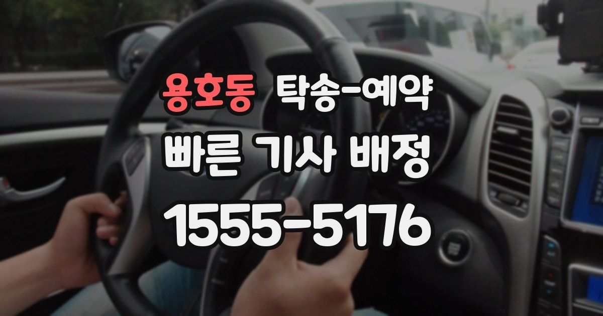 용호동 탁송 예약