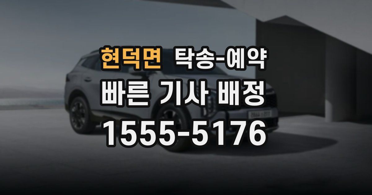 현덕면 탁송 예약
