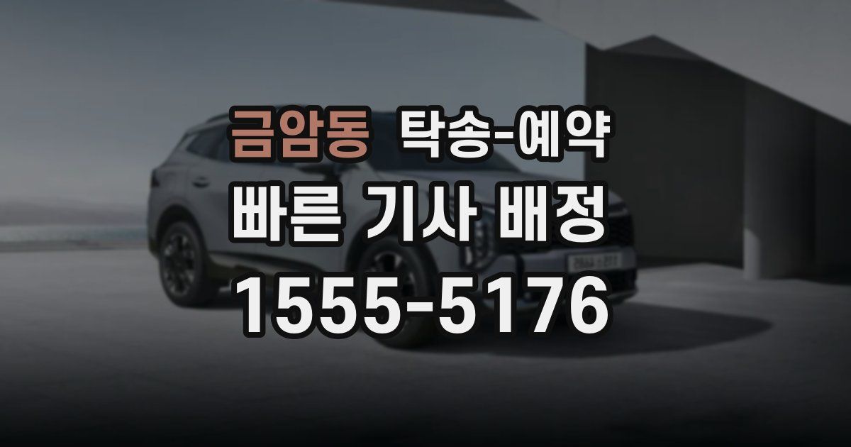 금암동 탁송 예약