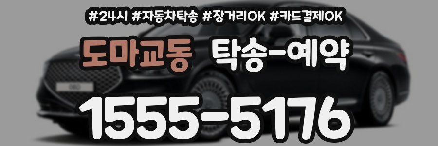 도마교동 탁송 예약