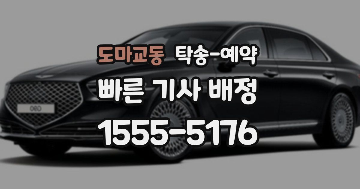 도마교동 탁송 예약