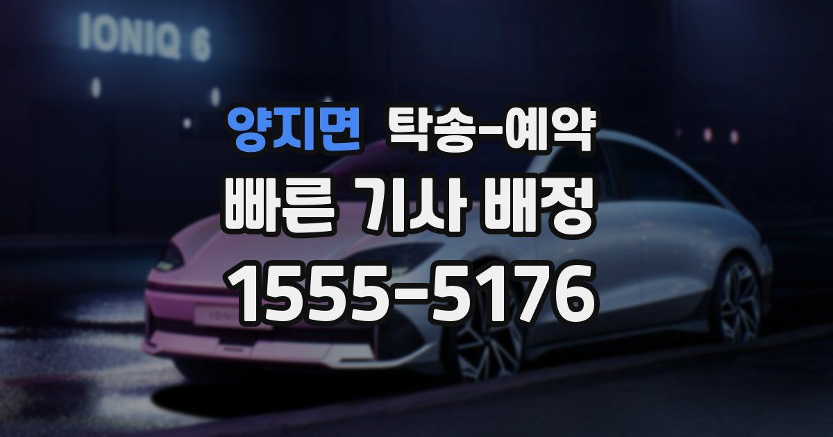 양지면 탁송 예약