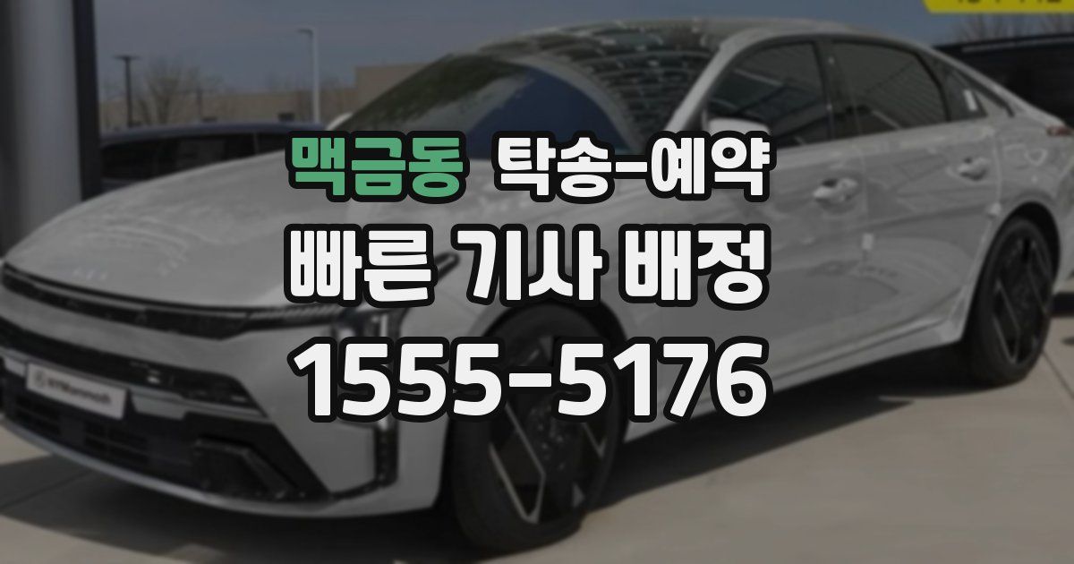 맥금동 탁송 예약