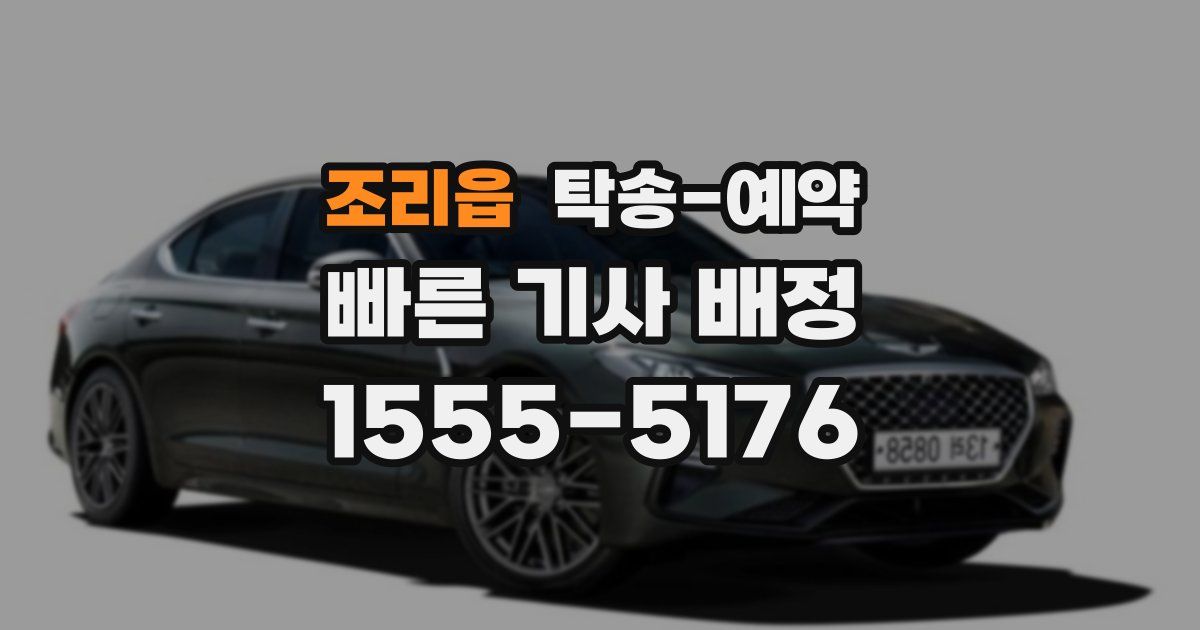 조리읍 탁송 예약