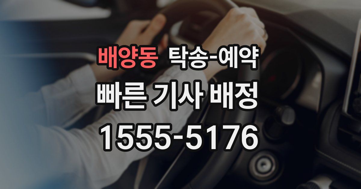 배양동 탁송 예약