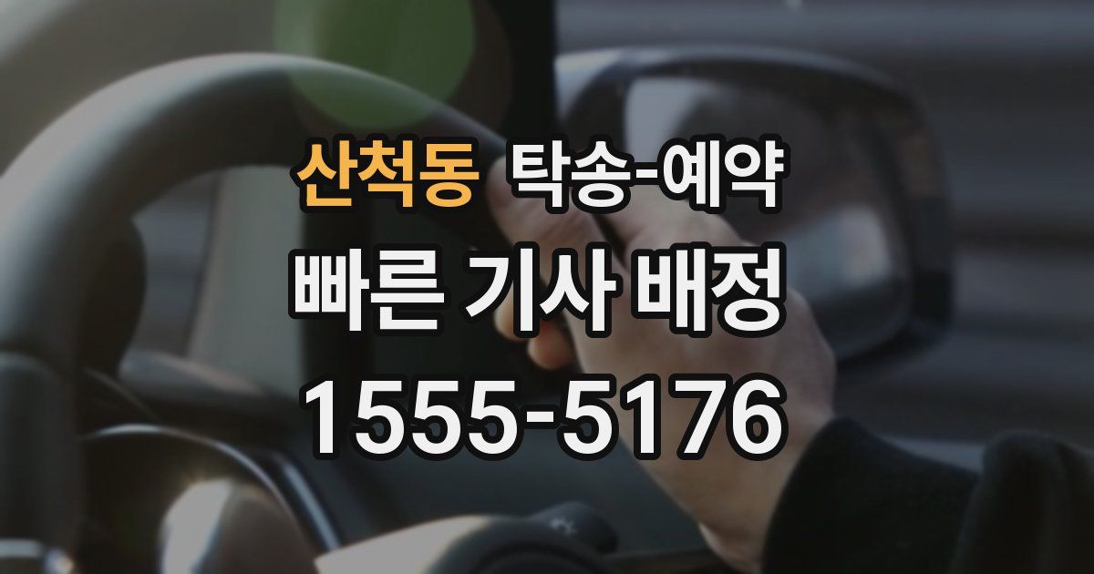 산척동 탁송 예약