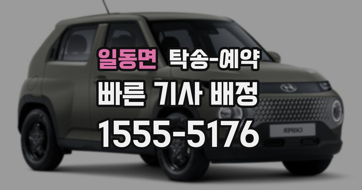 일동면 탁송 예약