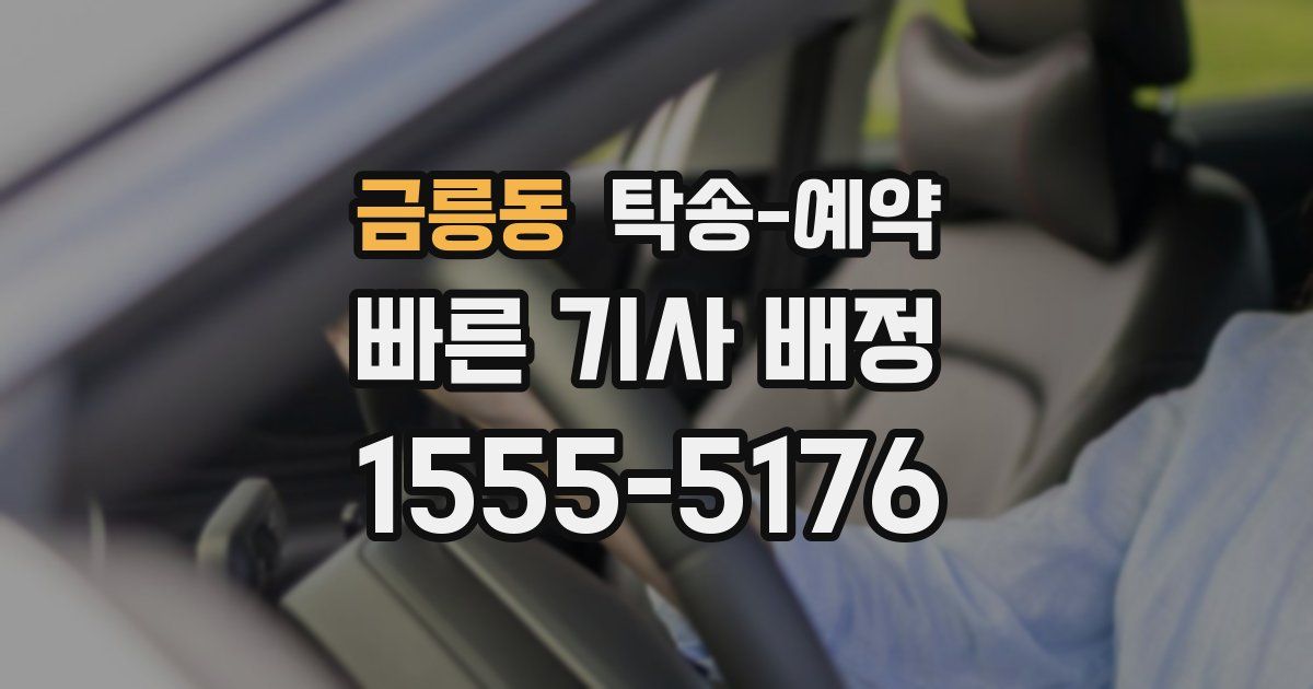 금릉동 탁송 예약