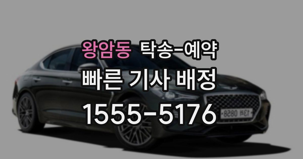 왕암동 탁송 예약