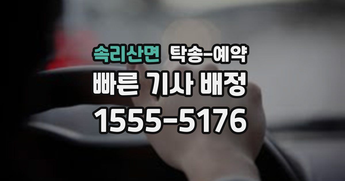속리산면 탁송 예약