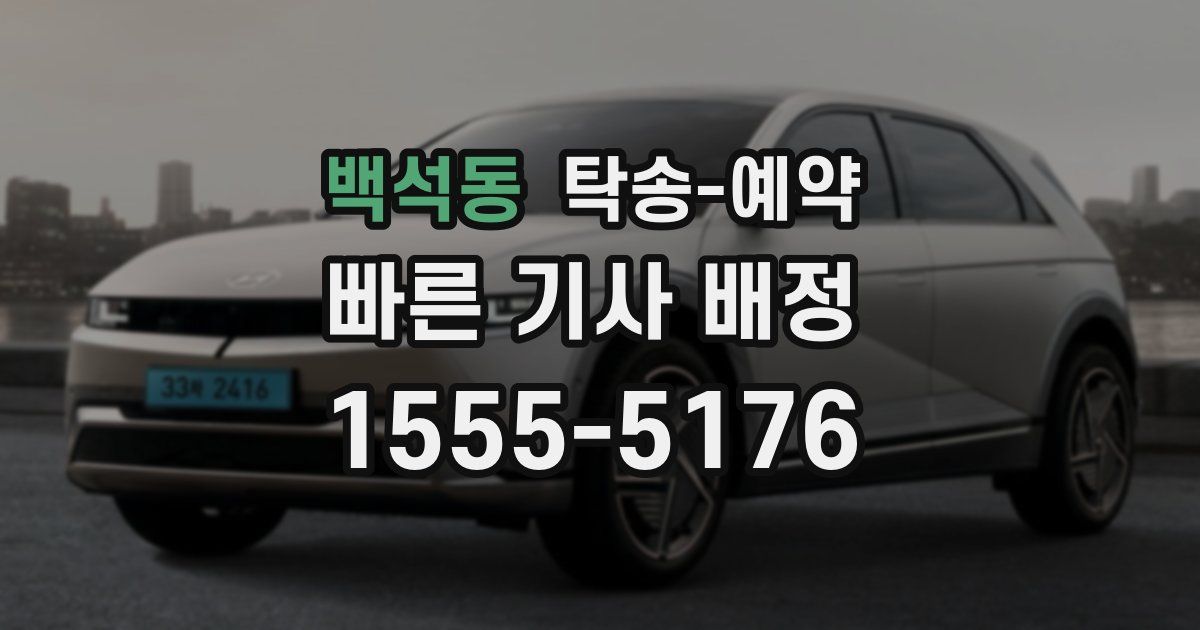 백석동 탁송 예약
