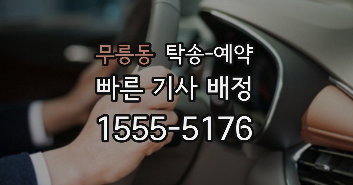 무릉동 탁송 예약