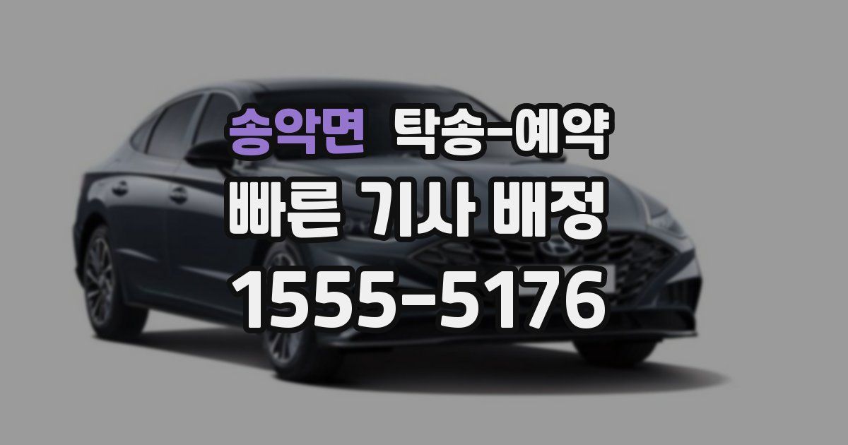 송악면 탁송 예약