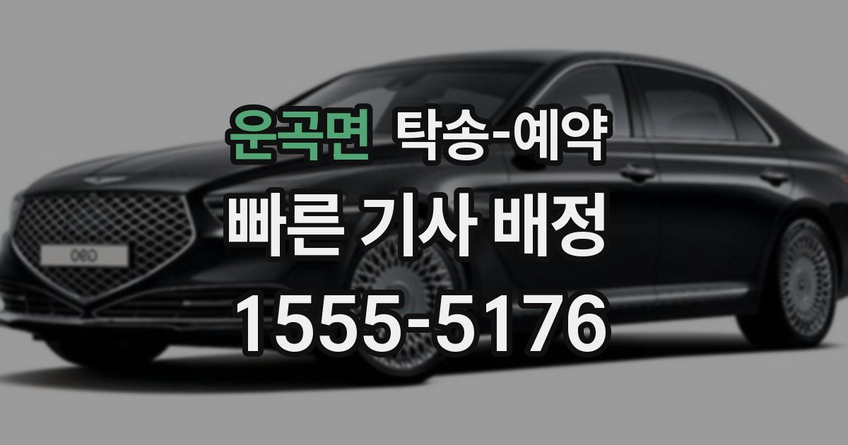 운곡면 탁송 예약