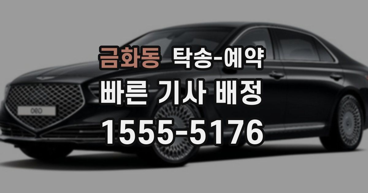 금화동 탁송 예약