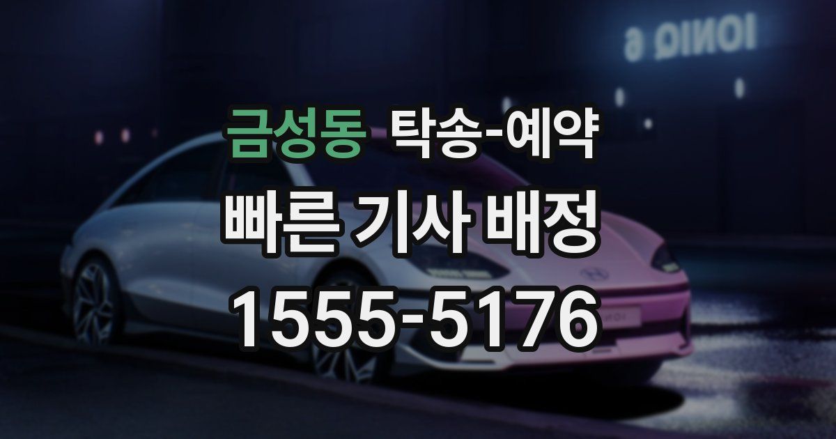 금성동 탁송 예약
