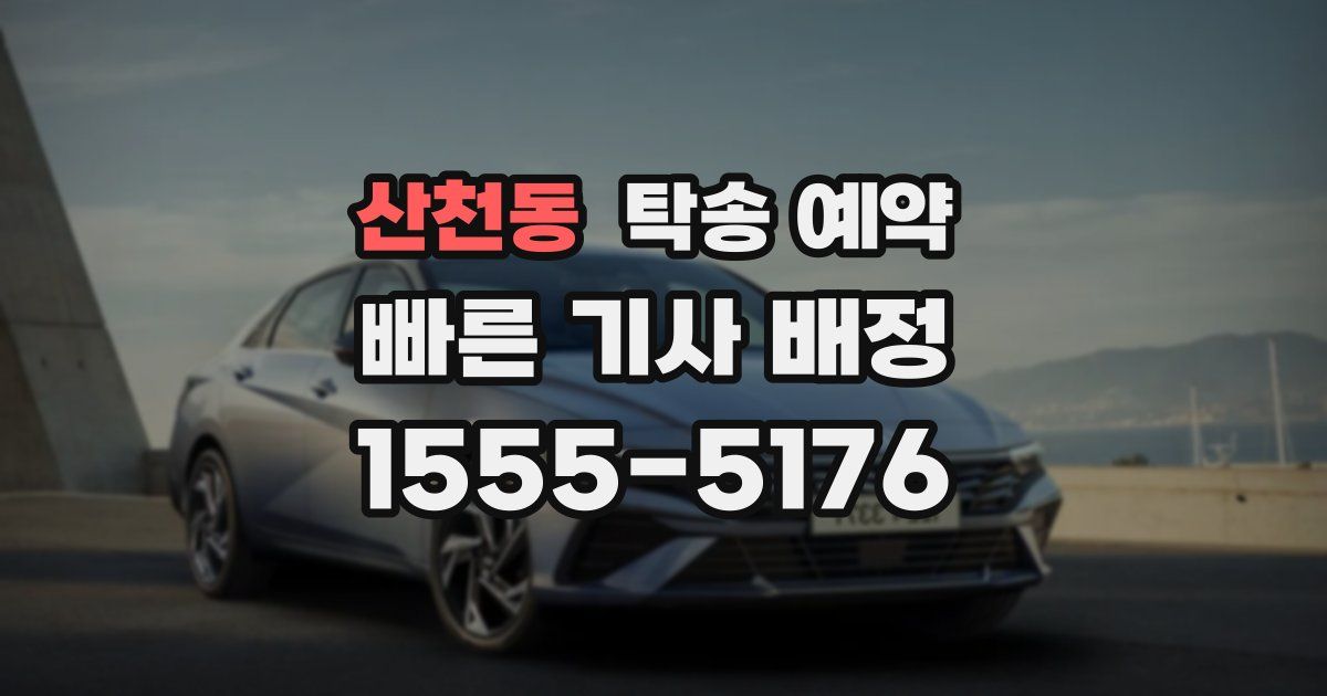 산천동 탁송 예약