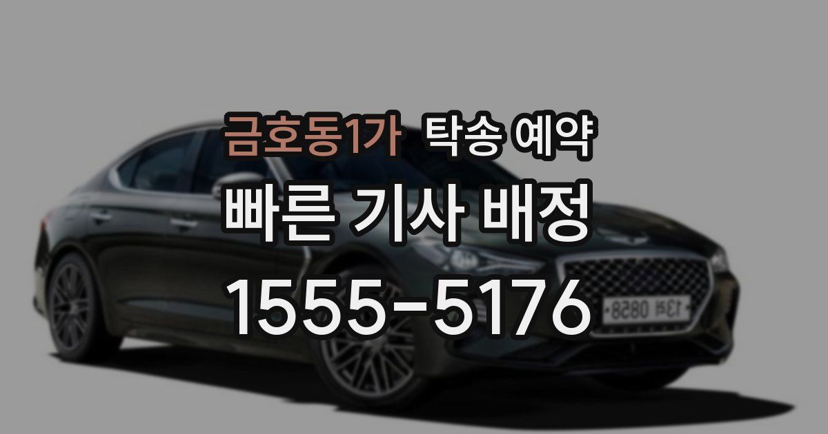 금호동1가 탁송 예약