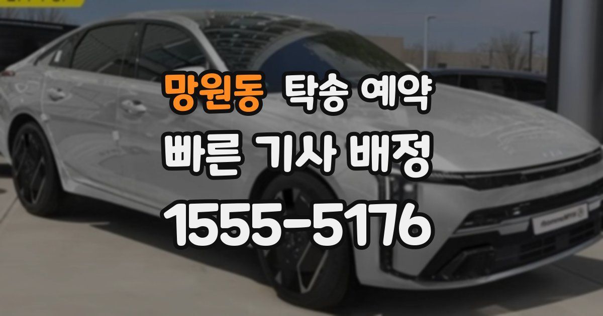망원동 탁송 예약